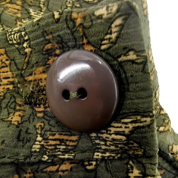 Penman's Women's Vtg Olive Green Floral Skirt - Picture 7 of 9